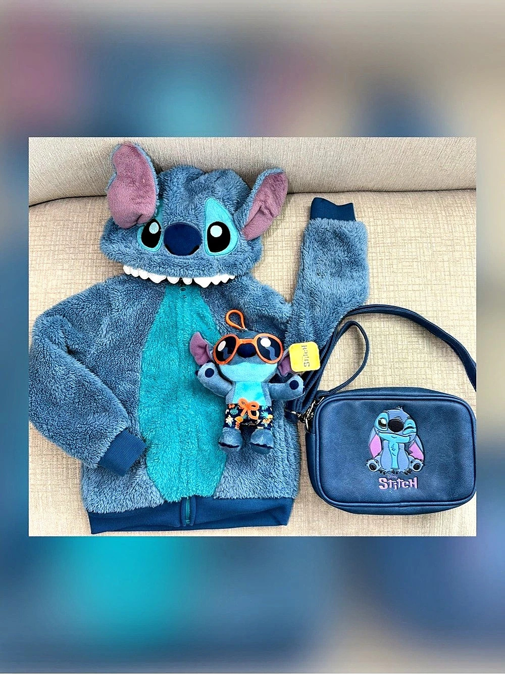 Disney Stitch Kids Bundle Size 4 Jacket Costume Purse NWT Plush Lilo & Stitch